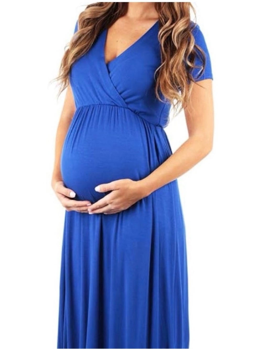Royal Blue Maternity Maxi Dress